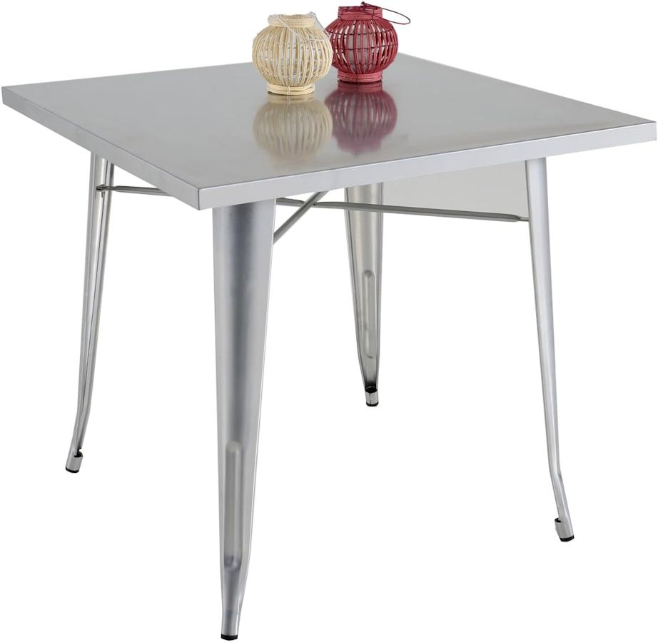 Mesa cafe metal plata